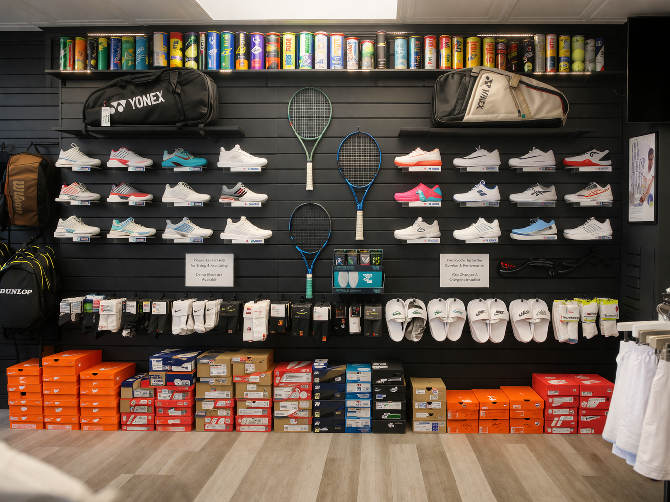 Premium tennis shoe selection at Forever Tennis